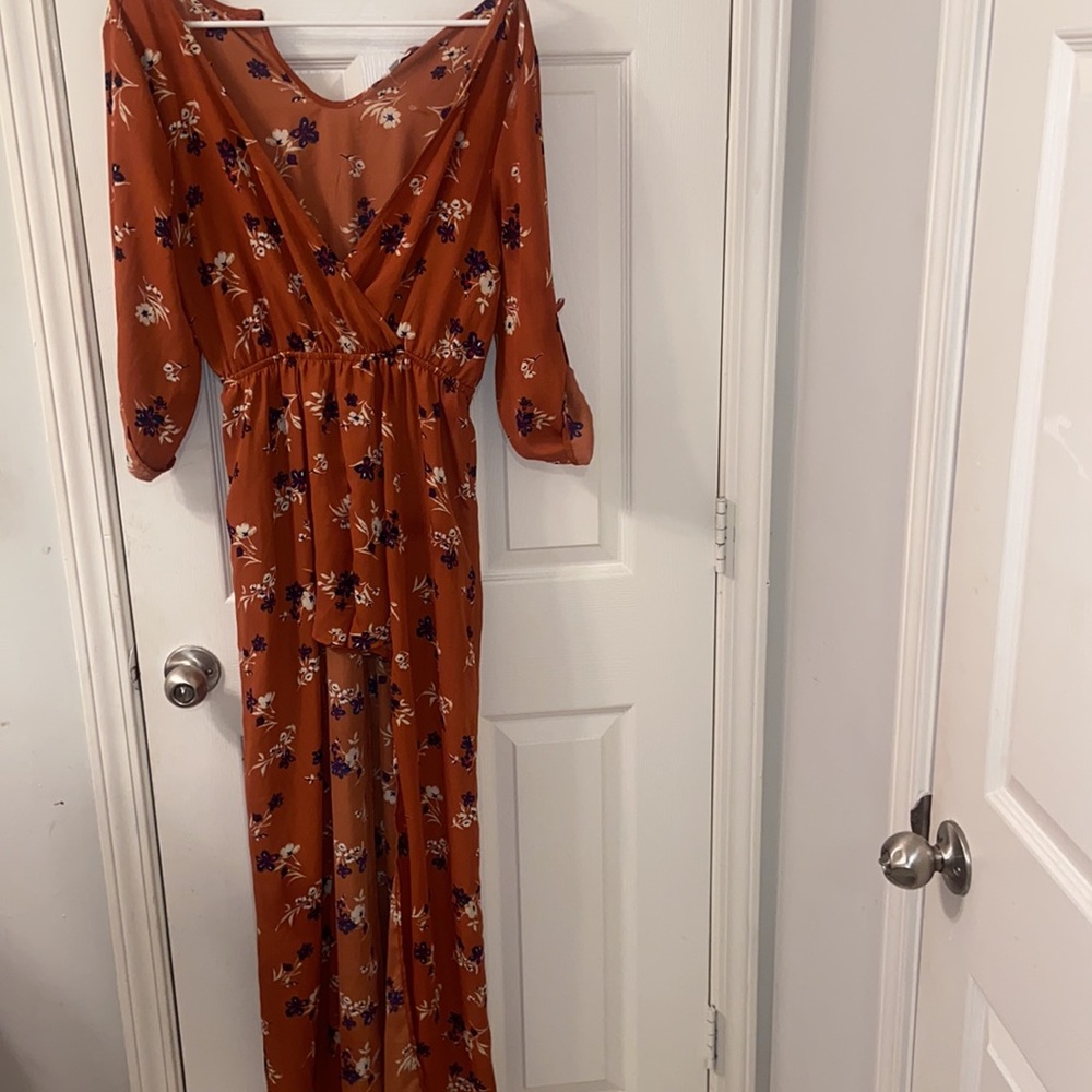 Floral High-Low romper